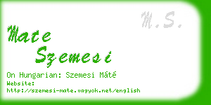 mate szemesi business card