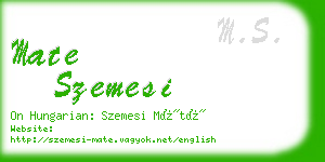 mate szemesi business card